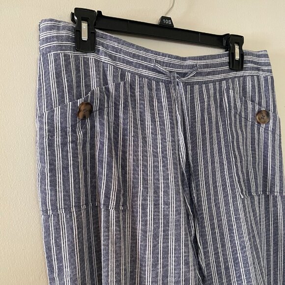 Striped drawstring capri pants - Picture 5 of 8